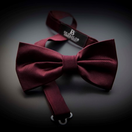 Noeud papillon homme pure soie - couleur unie bordeau Noeud papillon homme pure soie - couleur unie bordeau
