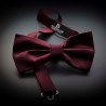 Noeud papillon homme pure soie - couleur unie bordeau Noeud papillon homme pure soie - couleur unie bordeau