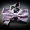 Noeud papillon homme mariage pure soie - rose à motifs Paisley bleu clair Noeud papillon homme mariage pure soie - rose à motifs Paisley bleu clair
