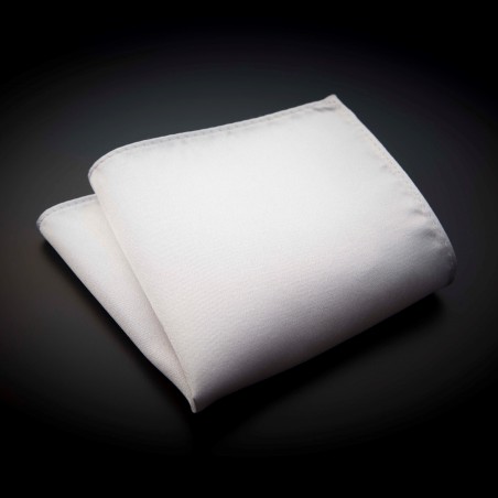 Pochette pure soie - couleur unie blanc Pochette pure soie - couleur unie blanc