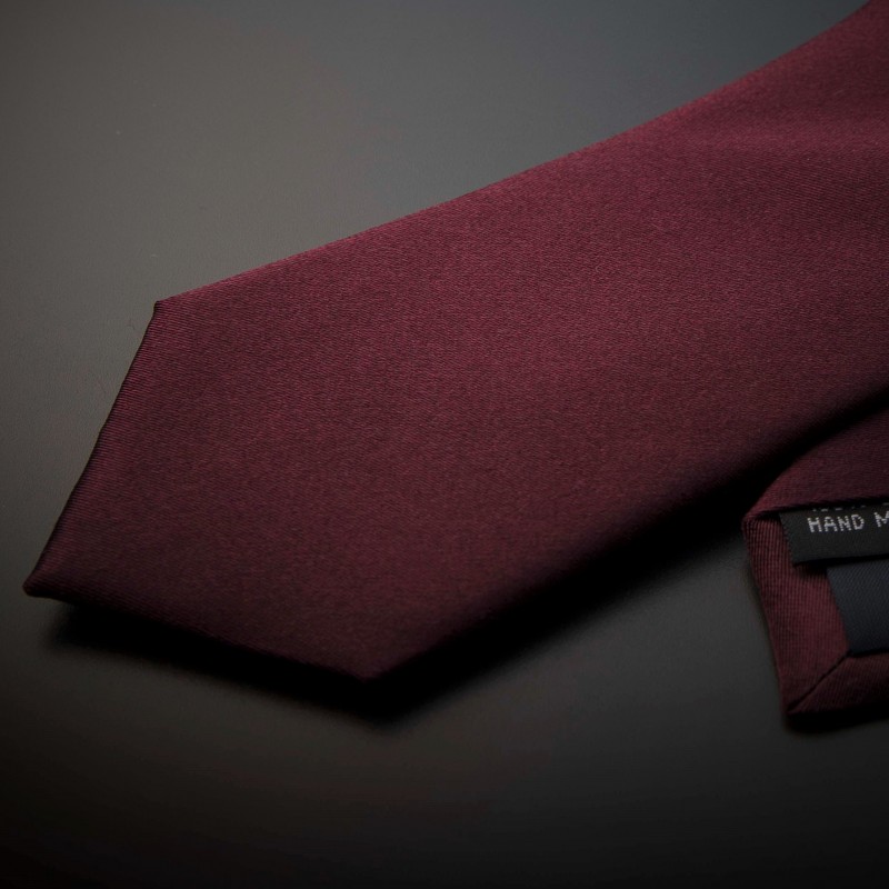 CRAVATE Homme - Couleur Unie Satin De Soie Haute Densité 8cm Version