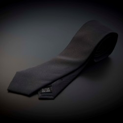 Cravate homme pure soie - couleur unie gris foncé (anthracite)