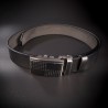 Ceinture à fermeture rapide pour costume homme - 4,0x130cm - cuir véritable - couleur noir Ceinture à fermeture rapide pour costume homme - 4,0x130cm - cuir véritable - couleur noir